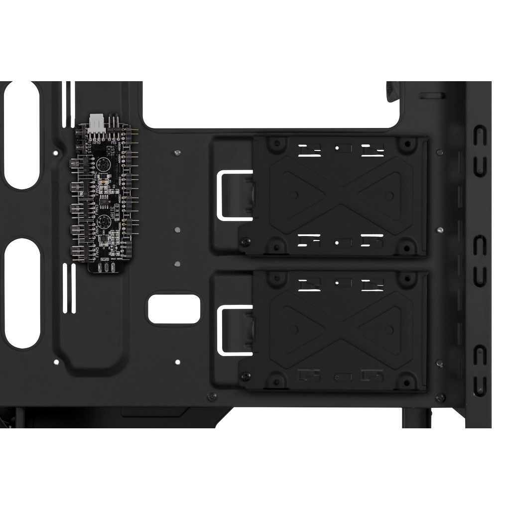 Inter-Tech X-908 Infini2 RGB Tempered Glass Black