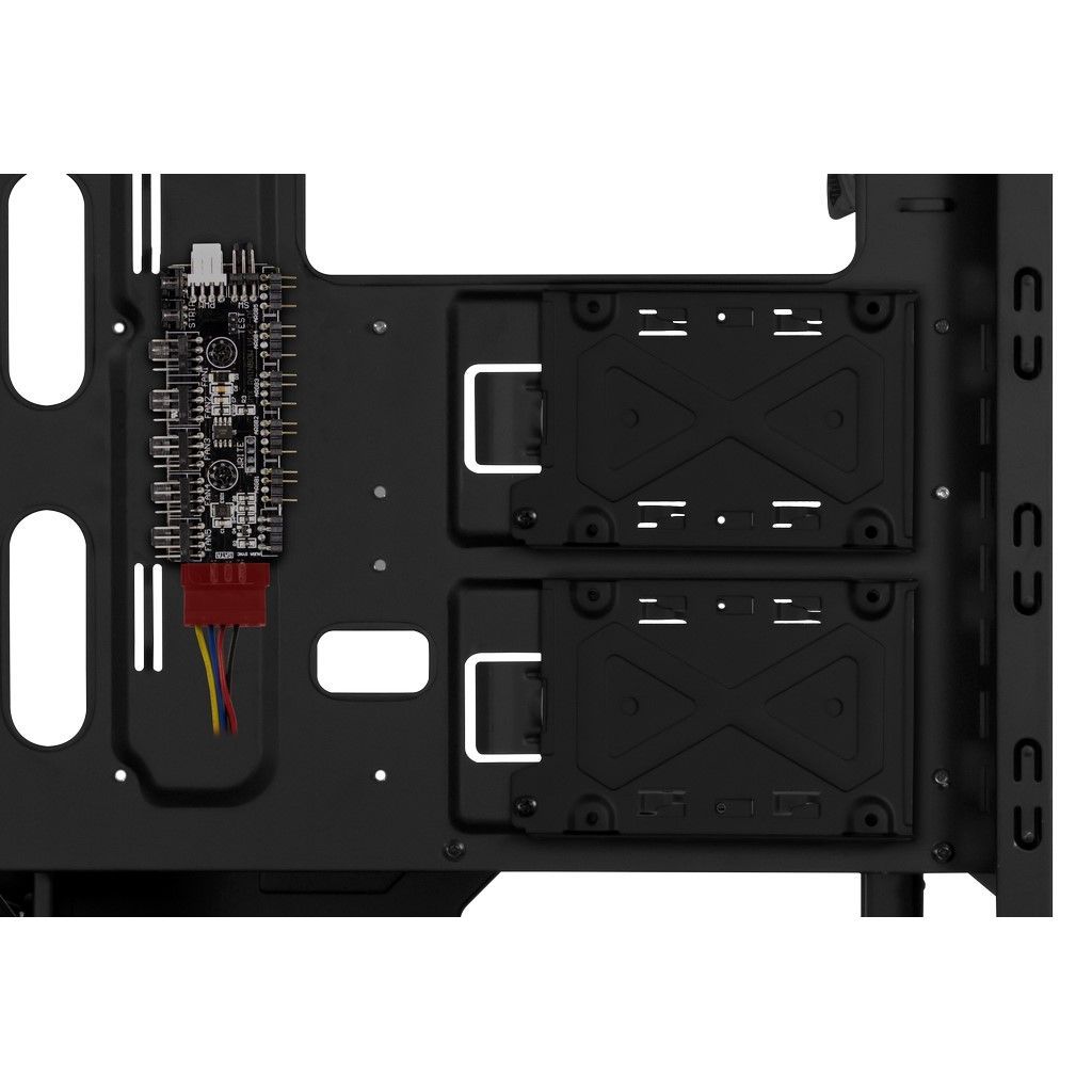 Inter-Tech X-908 Infini2 RGB Tempered Glass Black