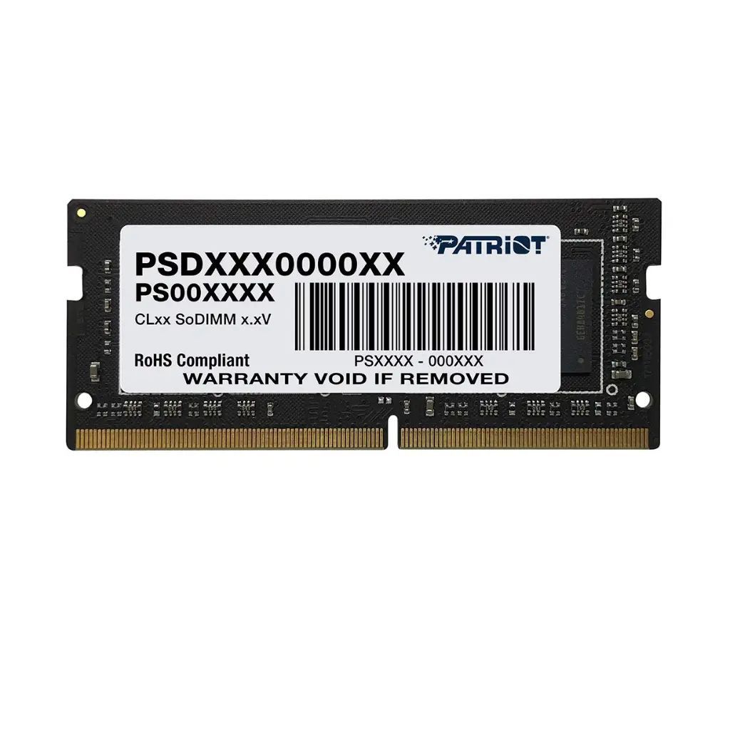 Patriot 8GB DDR4 3200MHz SODIMM Signature Line Black Patriot 8GB DDR4 3200MHz SODIMM Signature Line Black