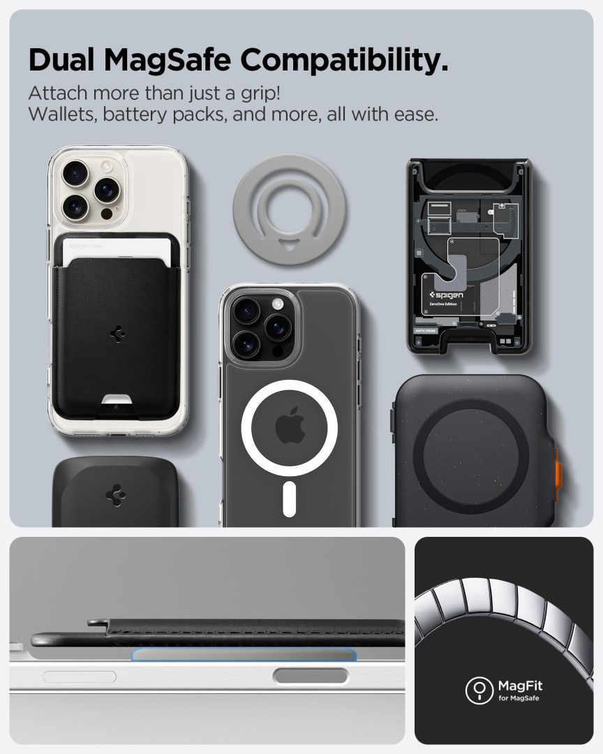 Spigen Dual Pop MagSafe Phone Holder (Slim) Marble Grey