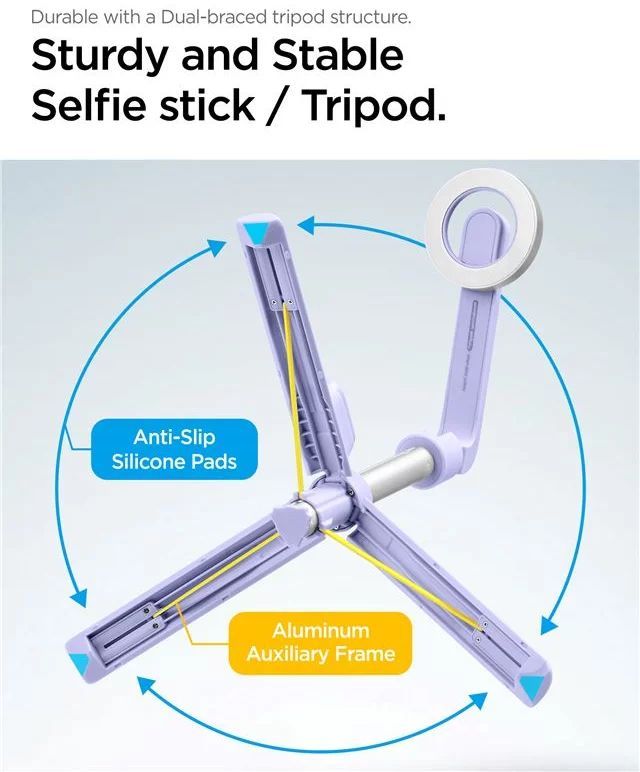 Spigen MagSafe Tripod Selfie Stick Lavender
