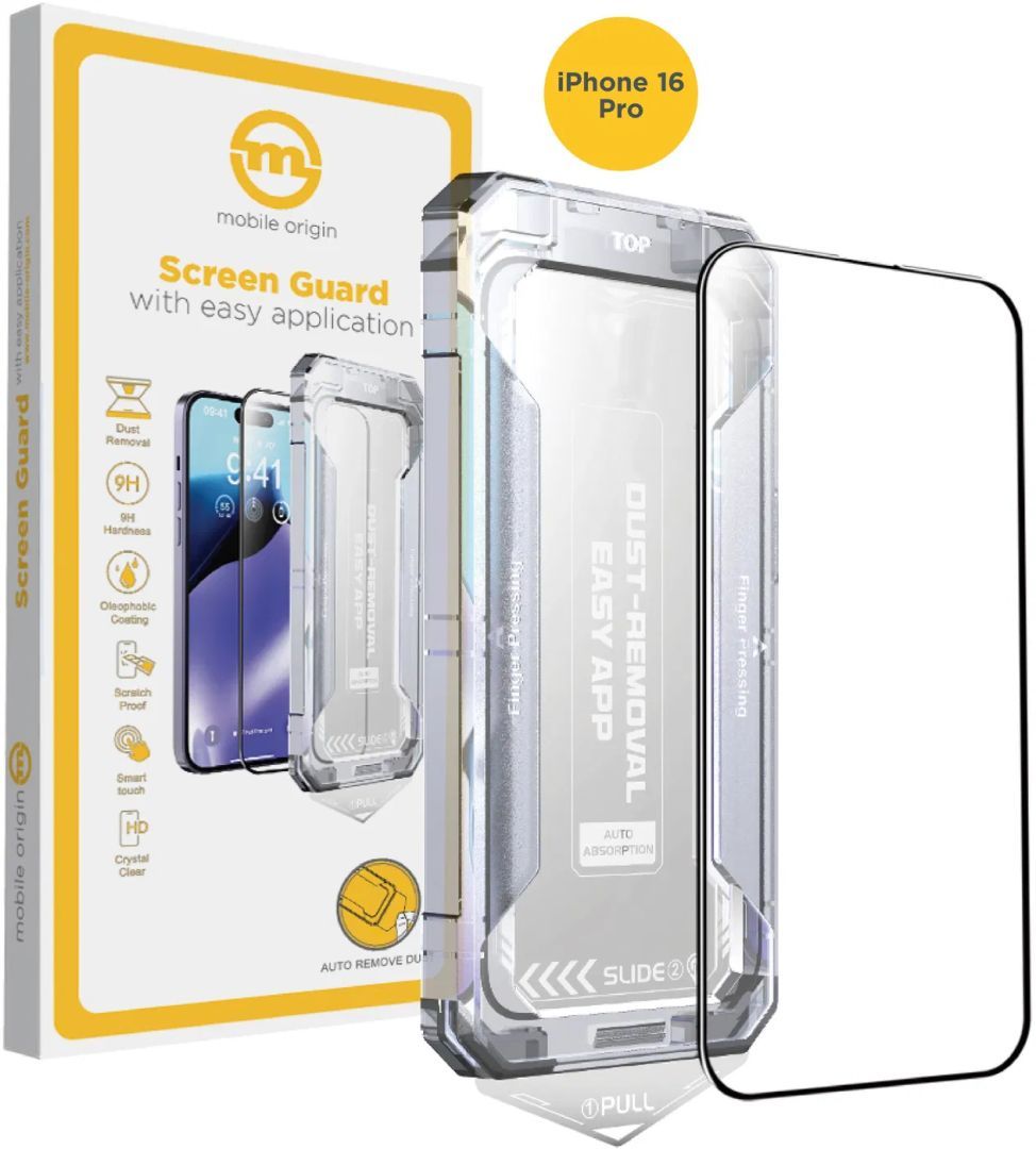 Mobile Origin Screen Guard with easy application iPhone 16 Pro Yellow Mobile Origin Screen Guard with easy application iPhone 16 Pro Yellow