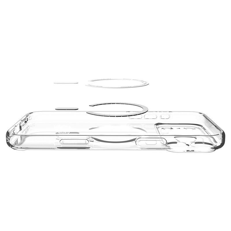 Spigen Ultra Hybrid MagSafe case for iPhone 17 Pro Clear Deep Blue