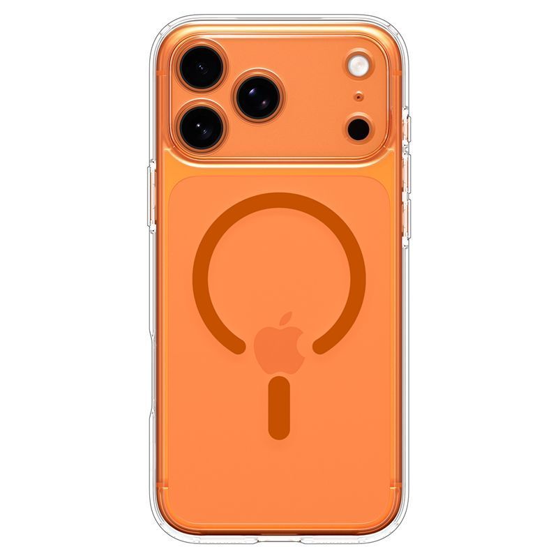 Spigen Ultra Hybrid MagSafe case for iPhone 17 Pro Clear Orange