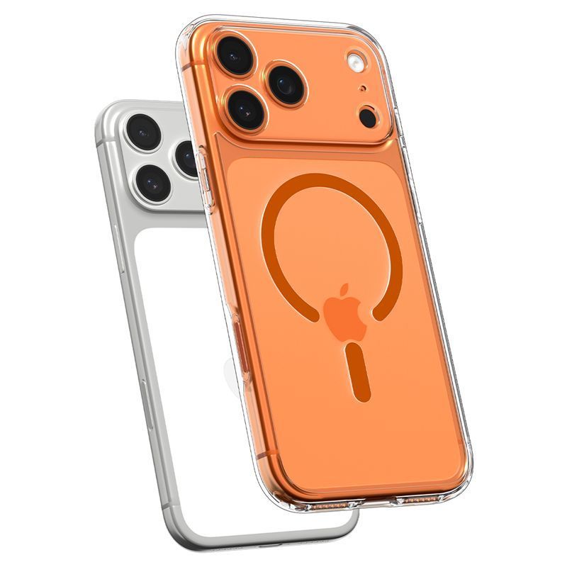 Spigen Ultra Hybrid MagSafe case for iPhone 17 Pro Clear Orange