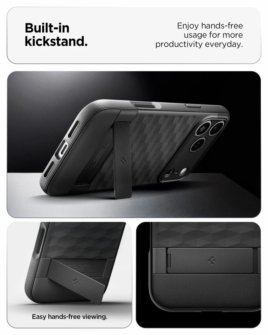 Spigen Parallax S MagSafe case for iPhone 17 Pro Matte Black