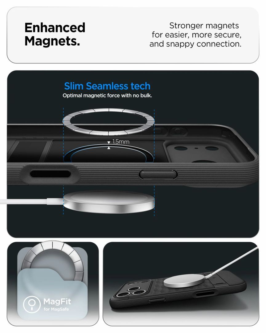 Spigen Parallax S MagSafe case for iPhone 17 Pro Matte Black