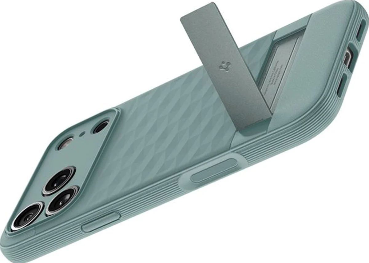 Spigen Parallax S MagSafe case for iPhone 17 Pro Max Sage Green