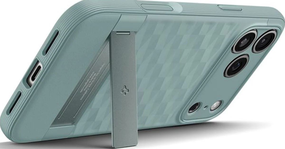 Spigen Parallax S MagSafe case for iPhone 17 Pro Max Sage Green