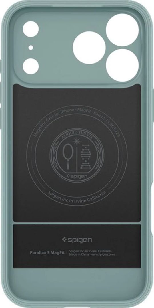 Spigen Parallax S MagSafe case for iPhone 17 Pro Max Sage Green