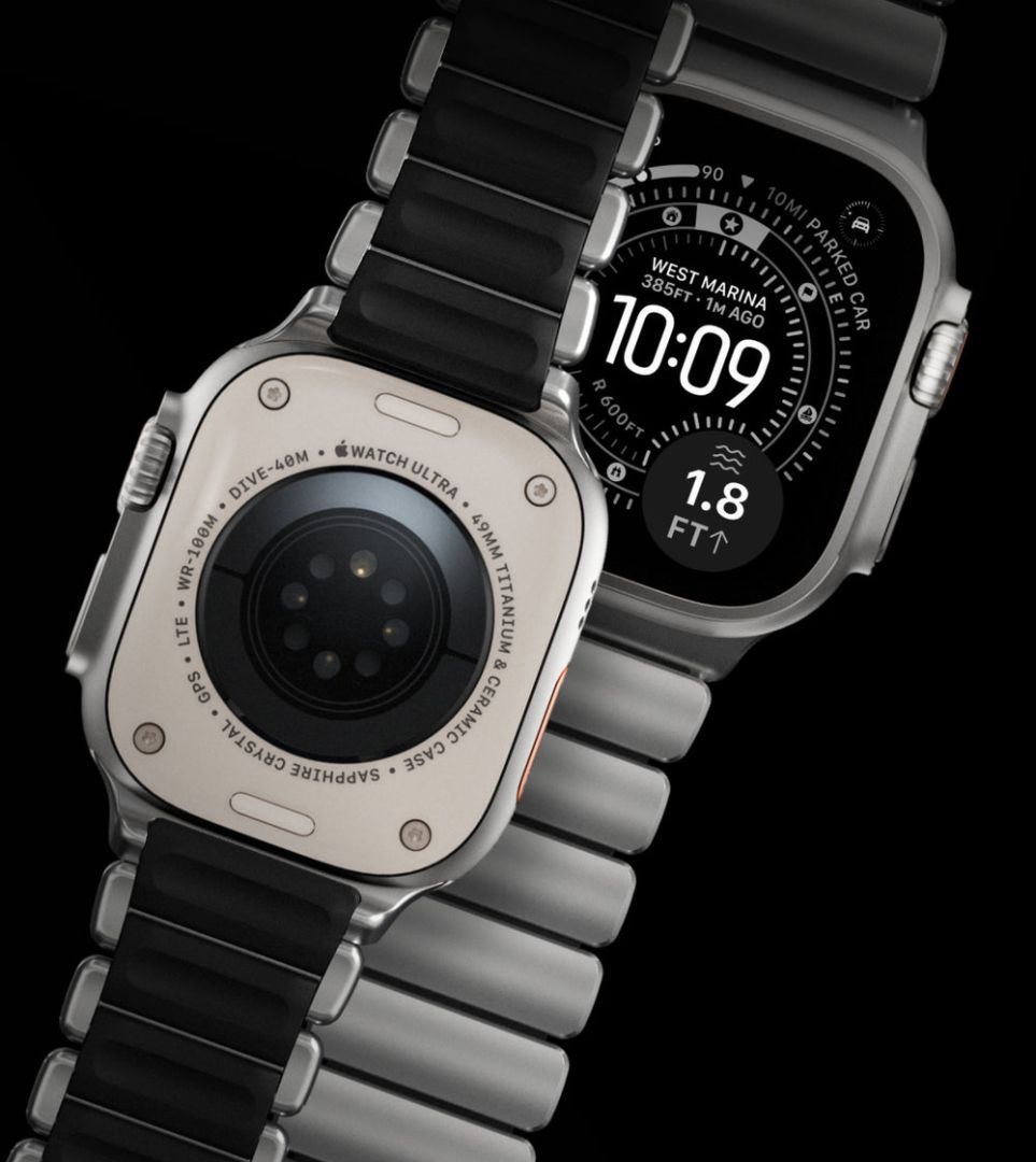 Nomad Stratos Band FKM for AW 45/46/49mm Natural Titanium Black