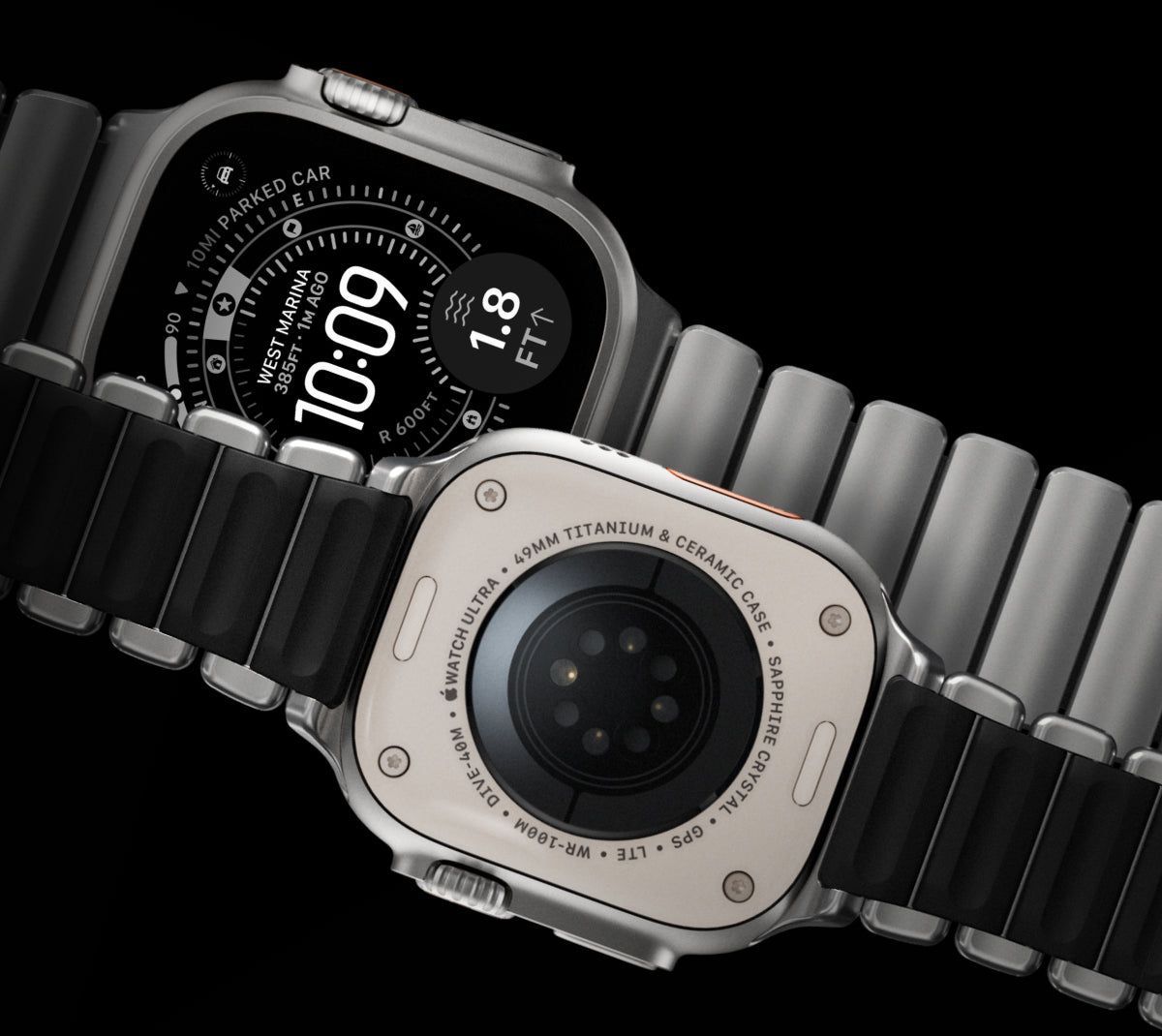 Nomad Stratos Band FKM for AW 45/46/49mm Natural Titanium Black