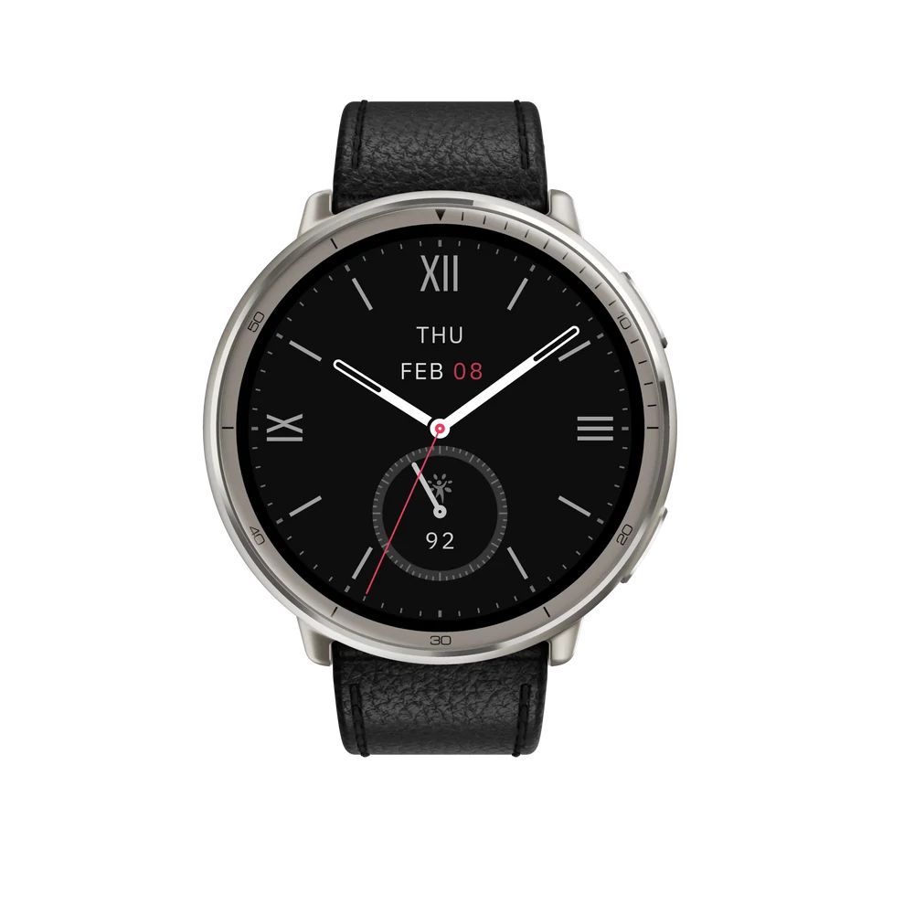 Amazfit Active 2 NFC (Round) Black Leather