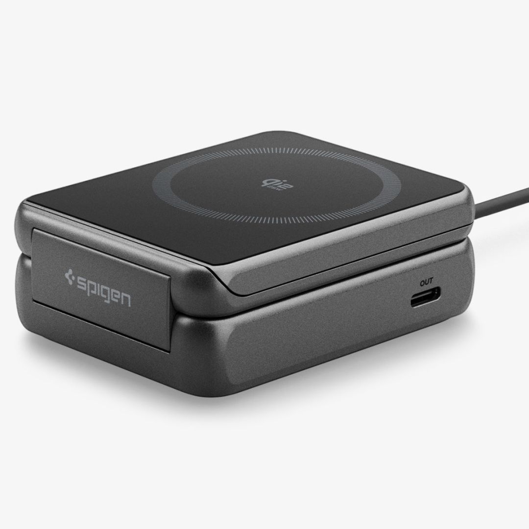 Spigen Essential MagSafe 2-in-1+C Wireless Charger Black