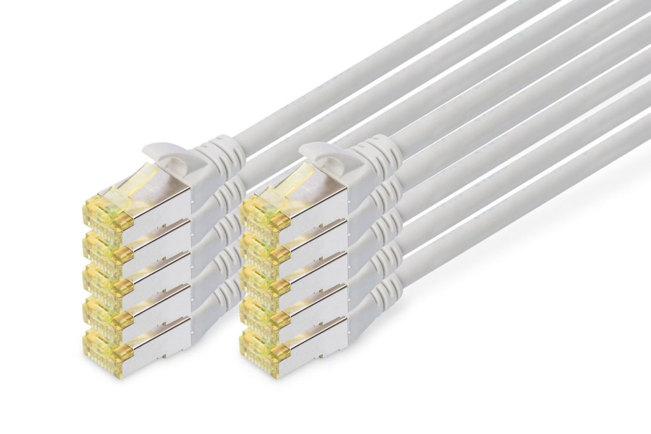 Digitus CAT6A S-FTP Patch Cable 5m Grey (10db) Digitus CAT6A S-FTP Patch Cable 5m Grey (10db)