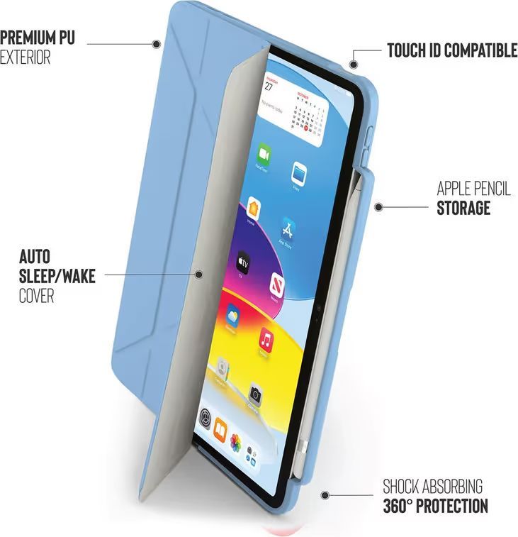 Pipetto Origami No3 Pencil Case iPad 10.9 (2022) Light Blue