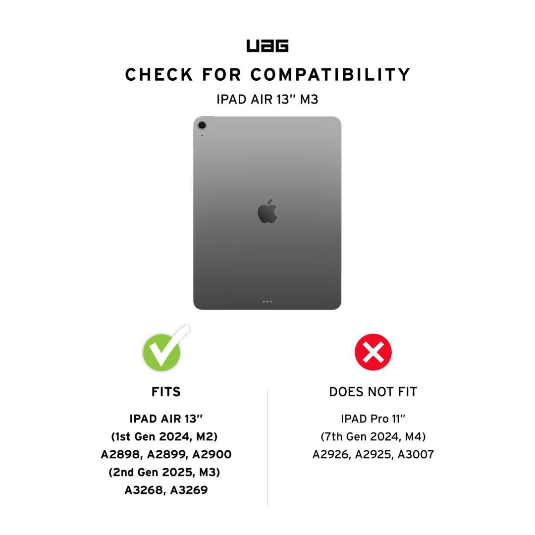 UAG Scout Plus case for iPad Air 13" (2024/2025) Black UAG Scout Plus case for iPad Air 13" (2024/2025) Black