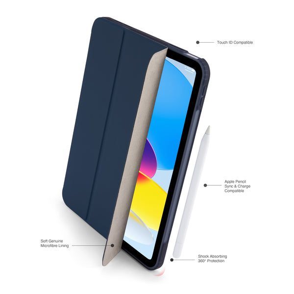 Pipetto No7 Tri-Folio Case for iPad (A16) / iPad (2022) Dark Blue Pipetto No7 Tri-Folio Case for iPad (A16) / iPad (2022) Dark Blue