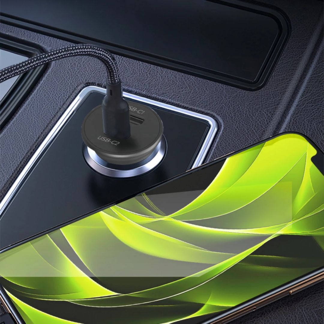 Mobile Origin 30W Super Car Charger CA20 - 2x USB-C Black