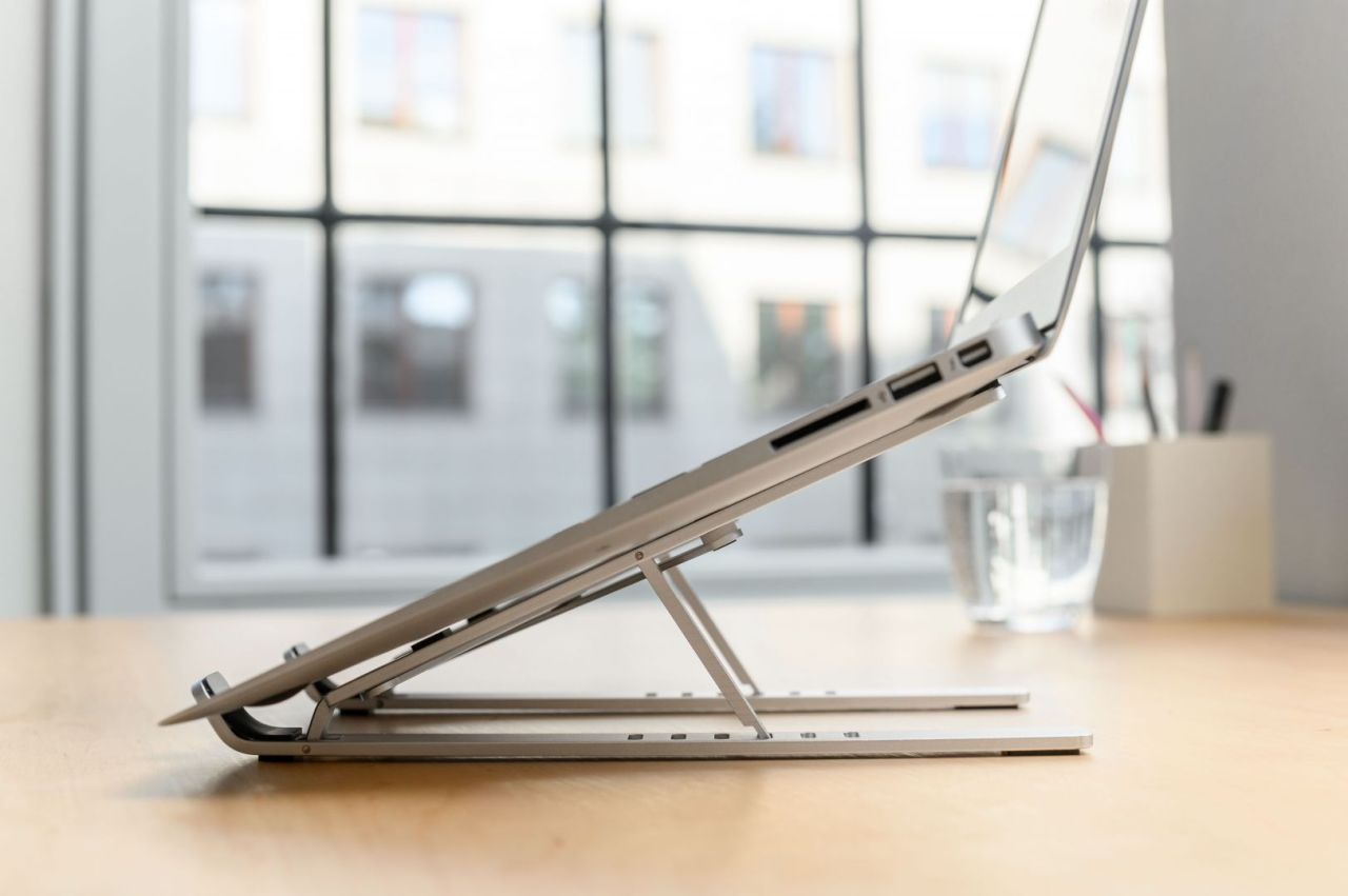 FIXED összecsukható notebook és tablet tartó aluminium Silver