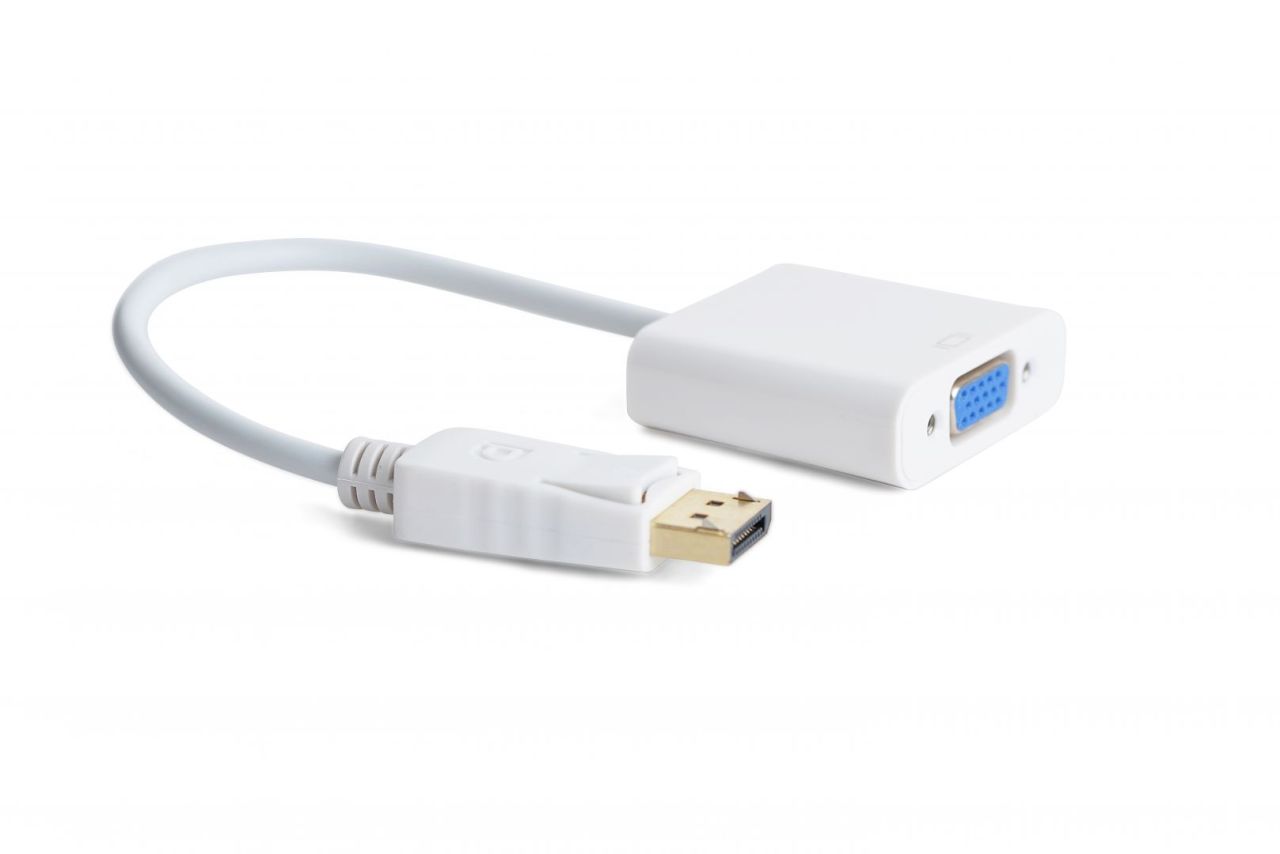 Gembird DisplayPort to VGA M/F adapter 0,2m White Gembird DisplayPort to VGA M/F adapter 0,2m White
