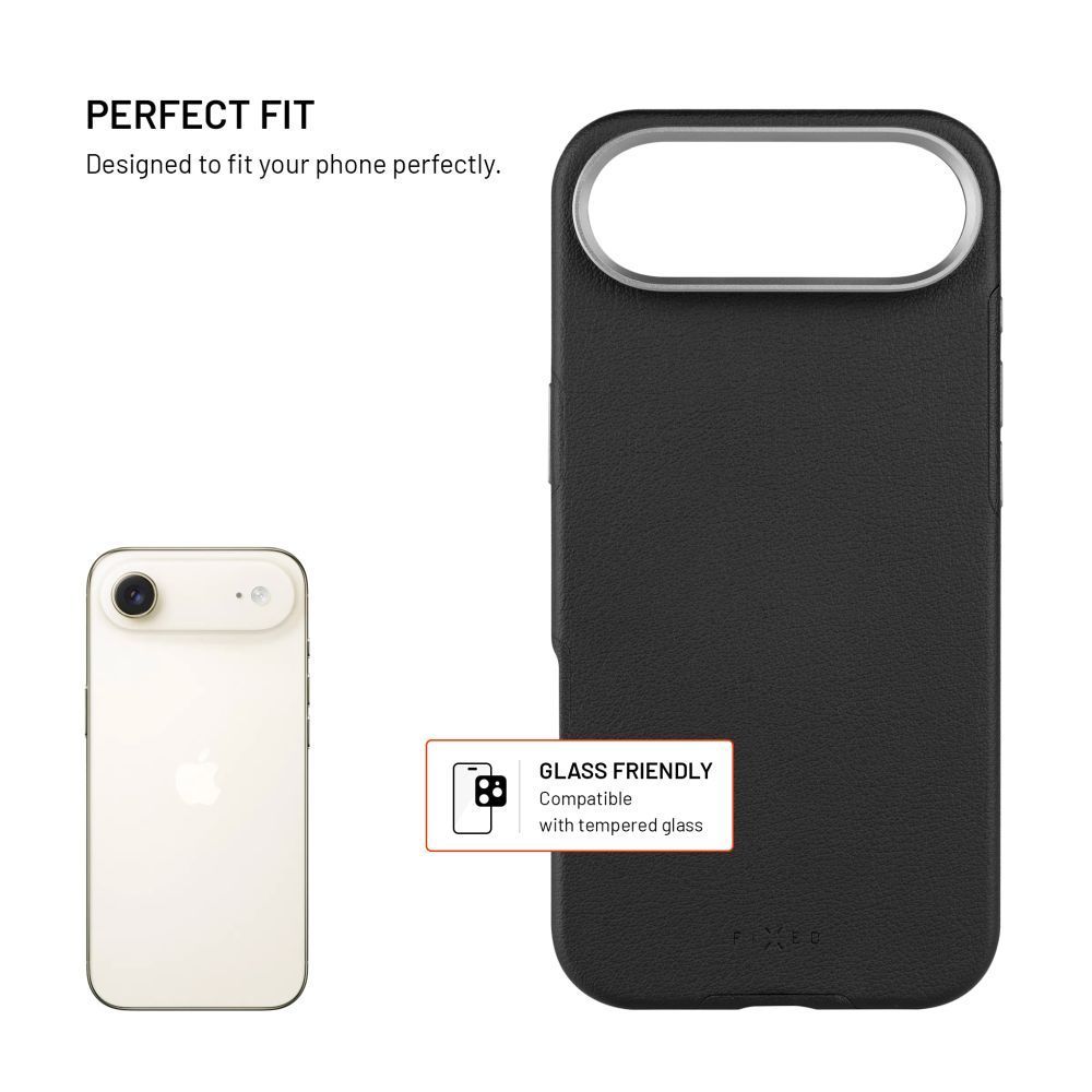 FIXED MagLeather telefontok Apple iPhone Air telefonhoz, fekete