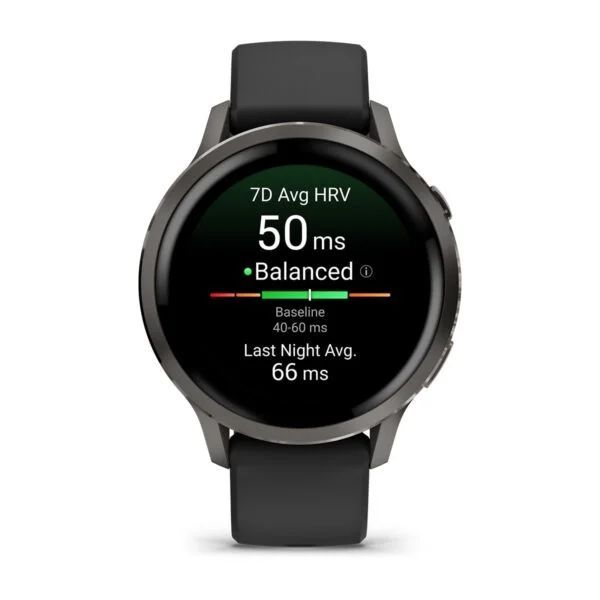 Garmin Venu 4 41mm Slate with Black Silicone Band