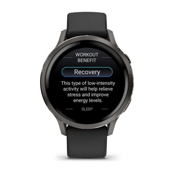 Garmin Venu 4 41mm Slate with Black Silicone Band