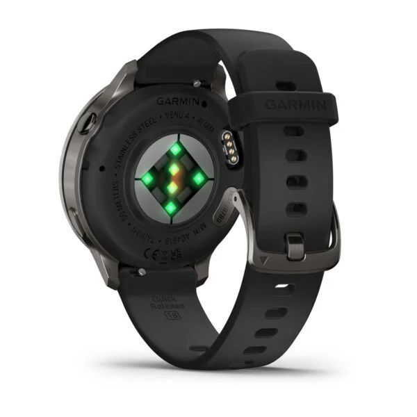 Garmin Venu 4 41mm Slate with Black Silicone Band