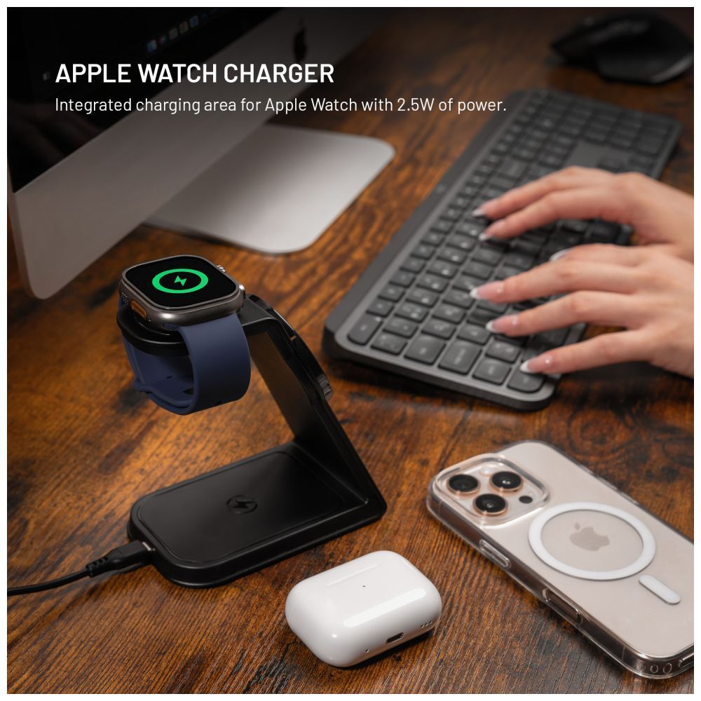 FIXED MagPowerstation vezeték nélküli töltő Alu 2, fekete FIXED MagPowerstation vezeték nélküli töltő Alu 2, fekete