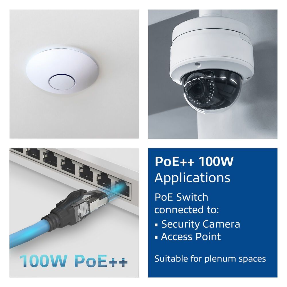 ACT CAT6A S-FTP Patch Cable 60m Blue