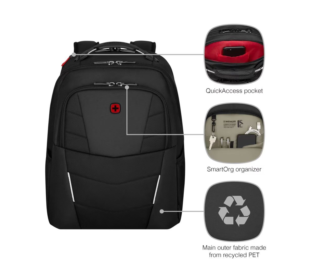 Wenger Laptop Backpack with Tablet Pocket 15,6" 22L Black