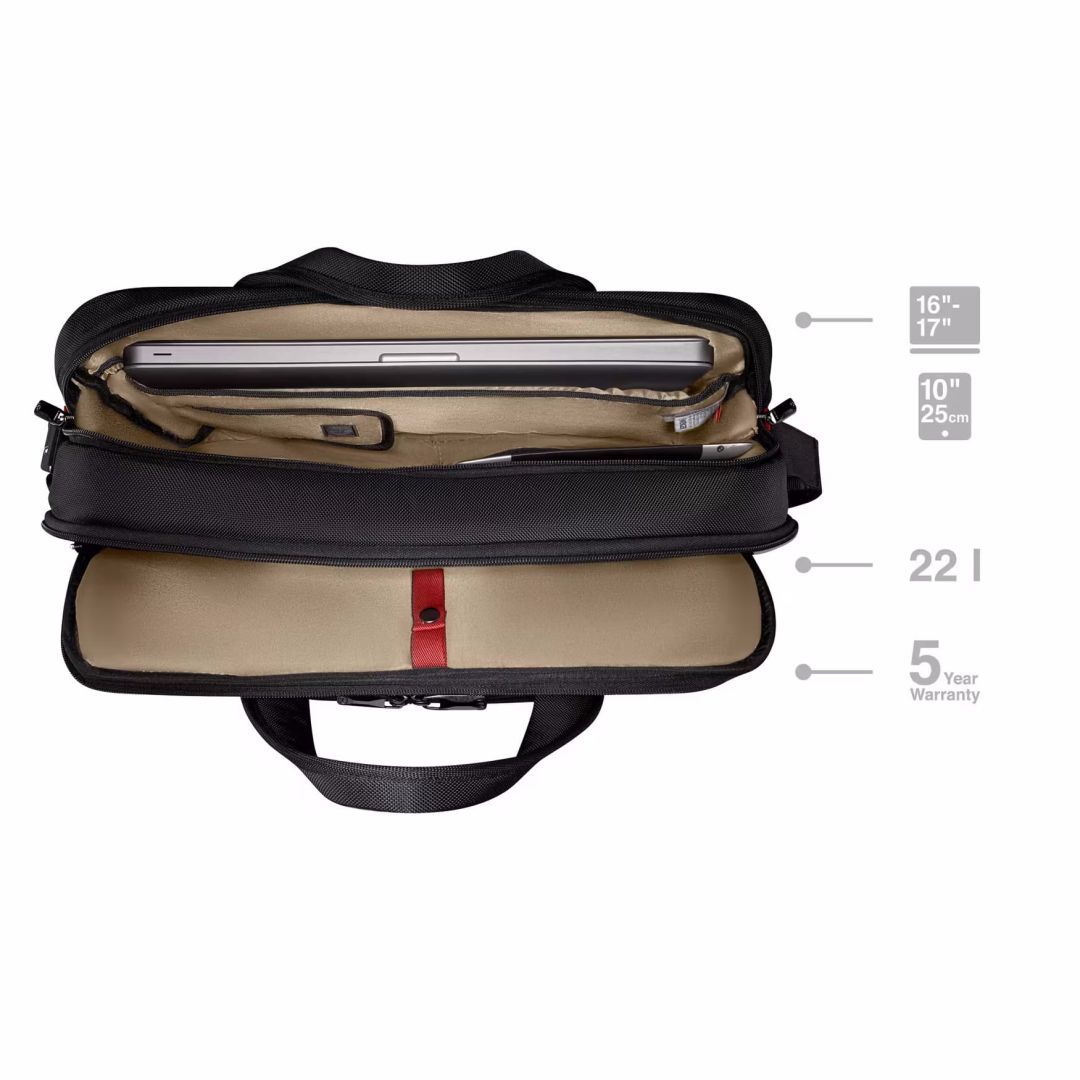 Wenger Icons Meteor 16-17″ Laptop Briefcase Black