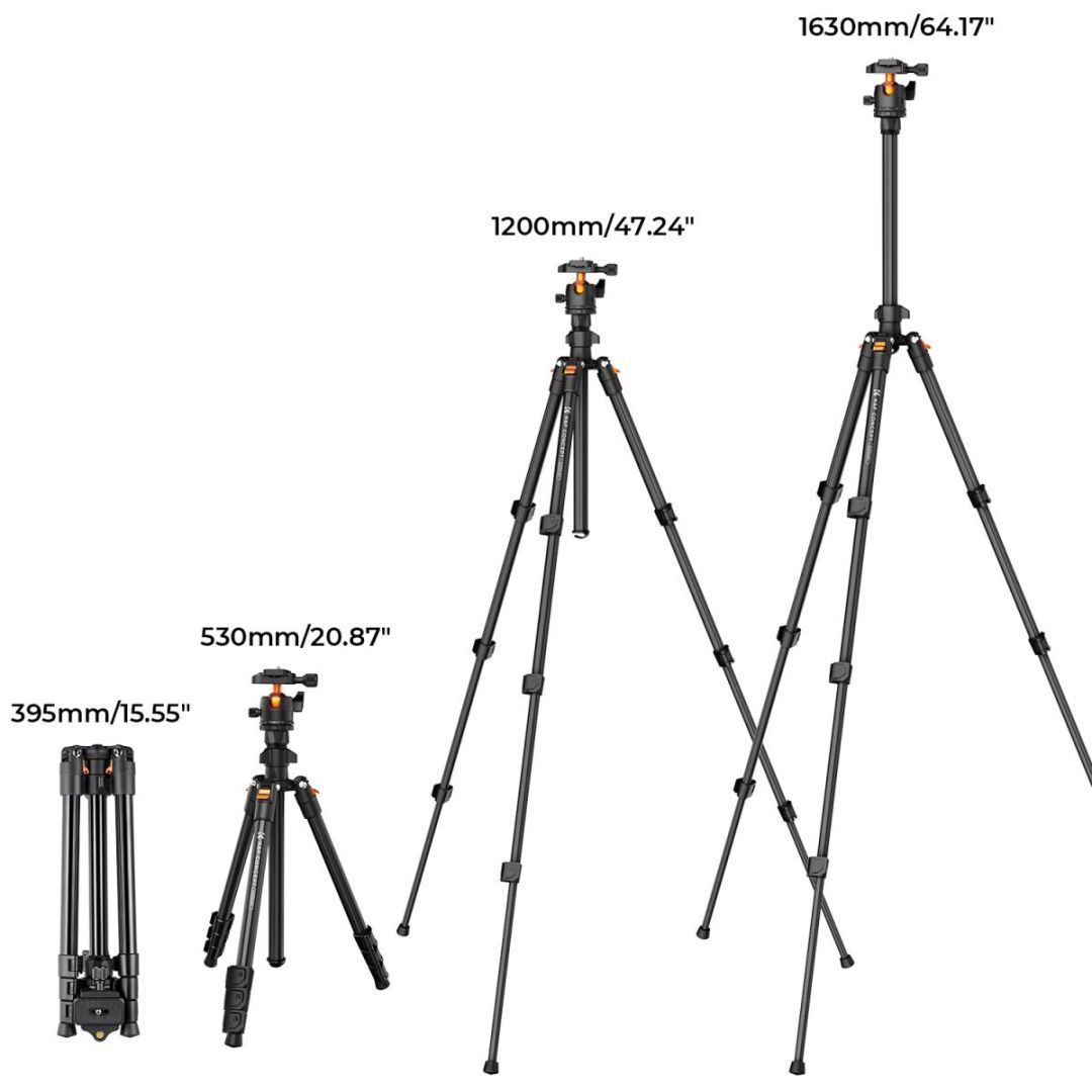 K&F Concept Lightweight Vlog Travel Tripod Compact Flexible & Portable 17.6lbs/8kg