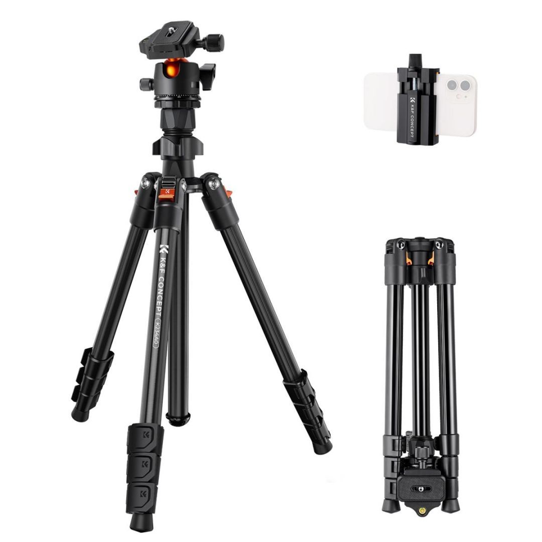 K&F Concept Lightweight Vlog Travel Tripod Compact Flexible & Portable 17.6lbs/8kg