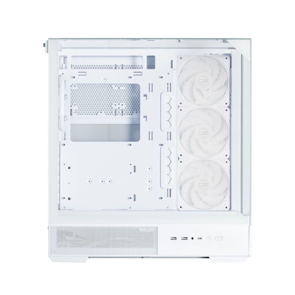 Zalman P40 Prism Plus RGB Tempered Glass White