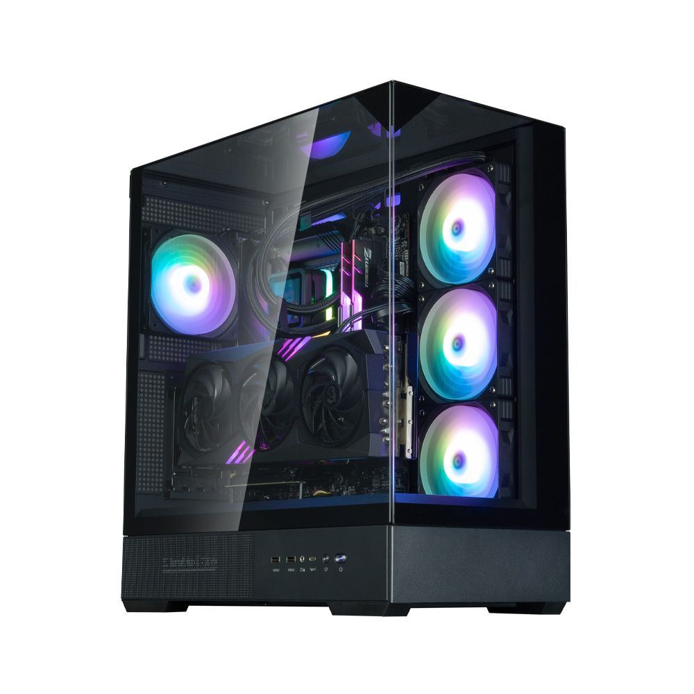 Zalman P40 Prism Plus RGB Tempered Glass Black