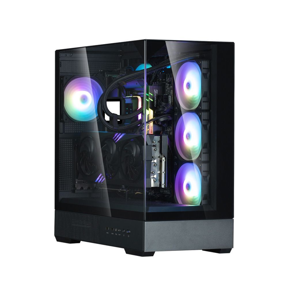 Zalman P40 Prism Plus RGB Tempered Glass Black