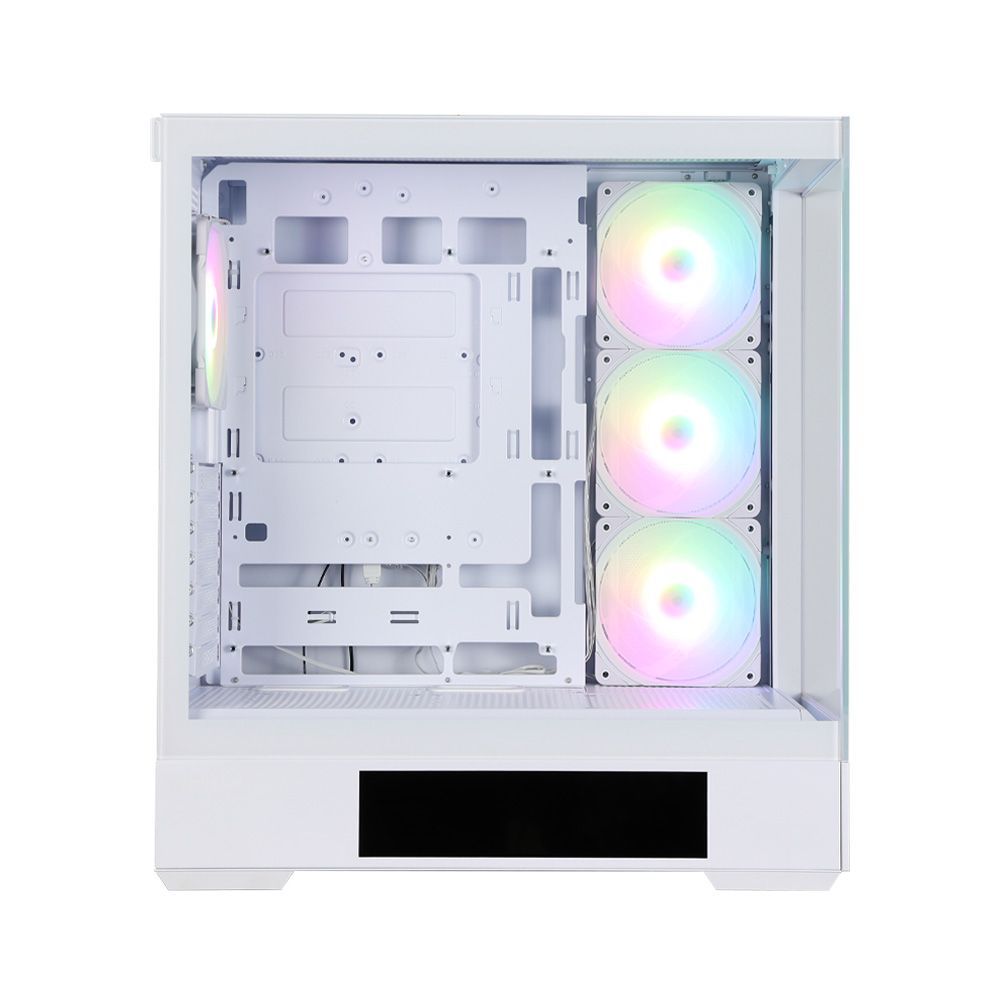 Zalman P40 DS RGB Tempered Glass White