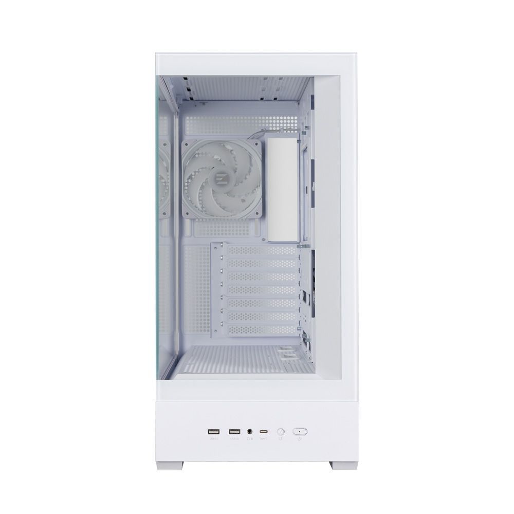 Zalman P40 DS RGB Tempered Glass White
