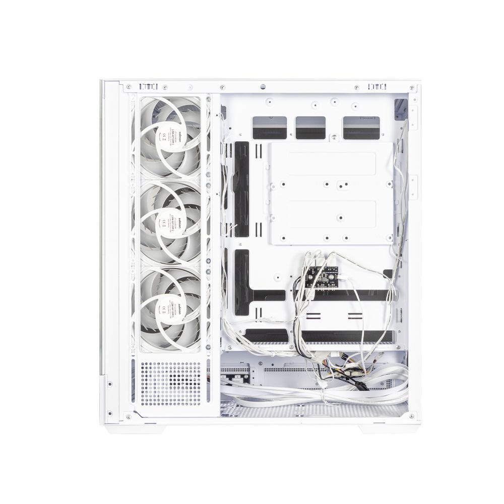 Zalman P40 DS RGB Tempered Glass White