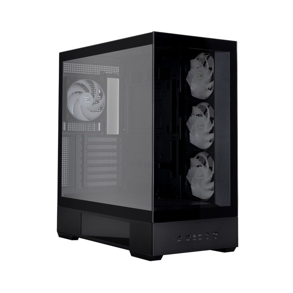 Zalman P40 DS RGB Tempered Glass Black