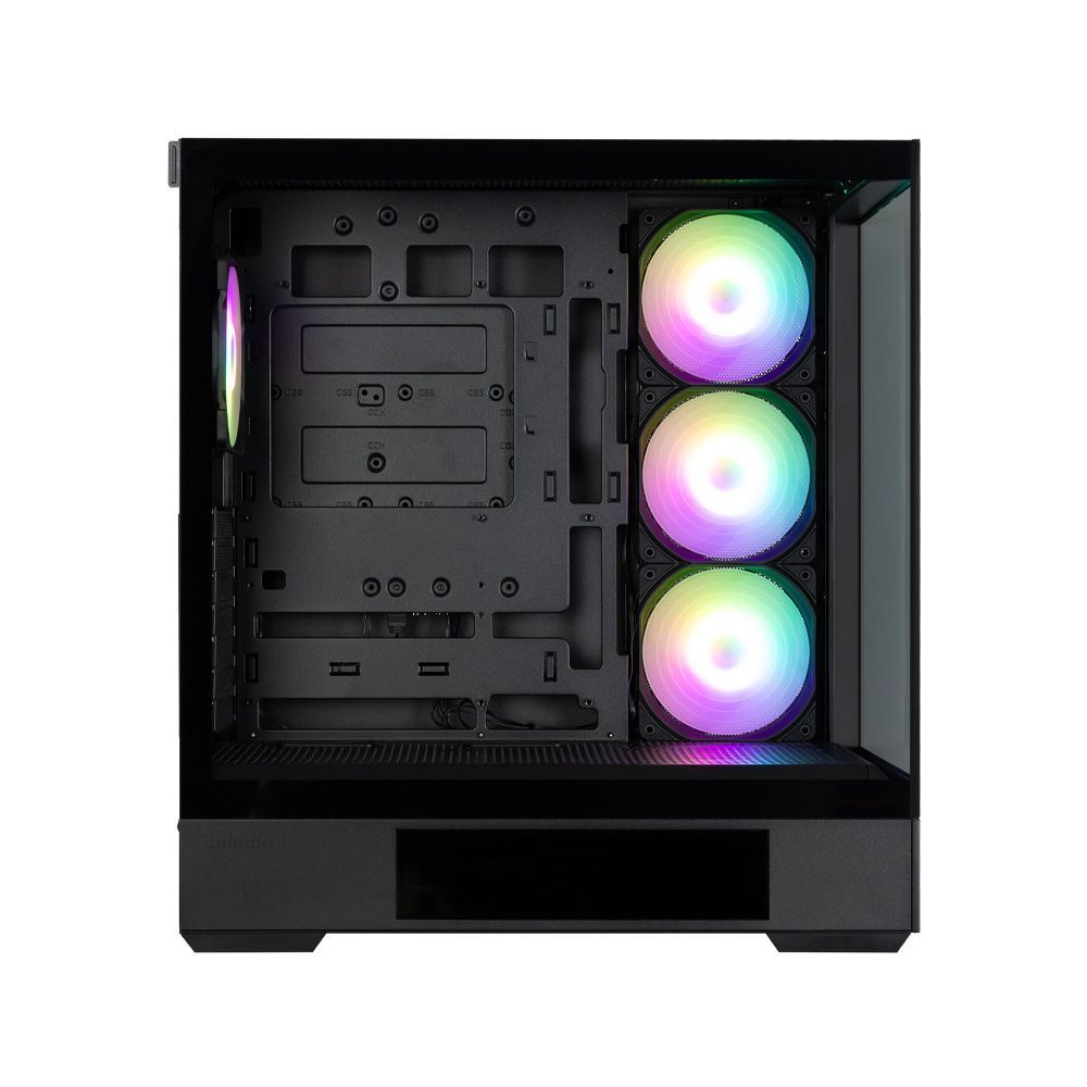 Zalman P40 DS RGB Tempered Glass Black