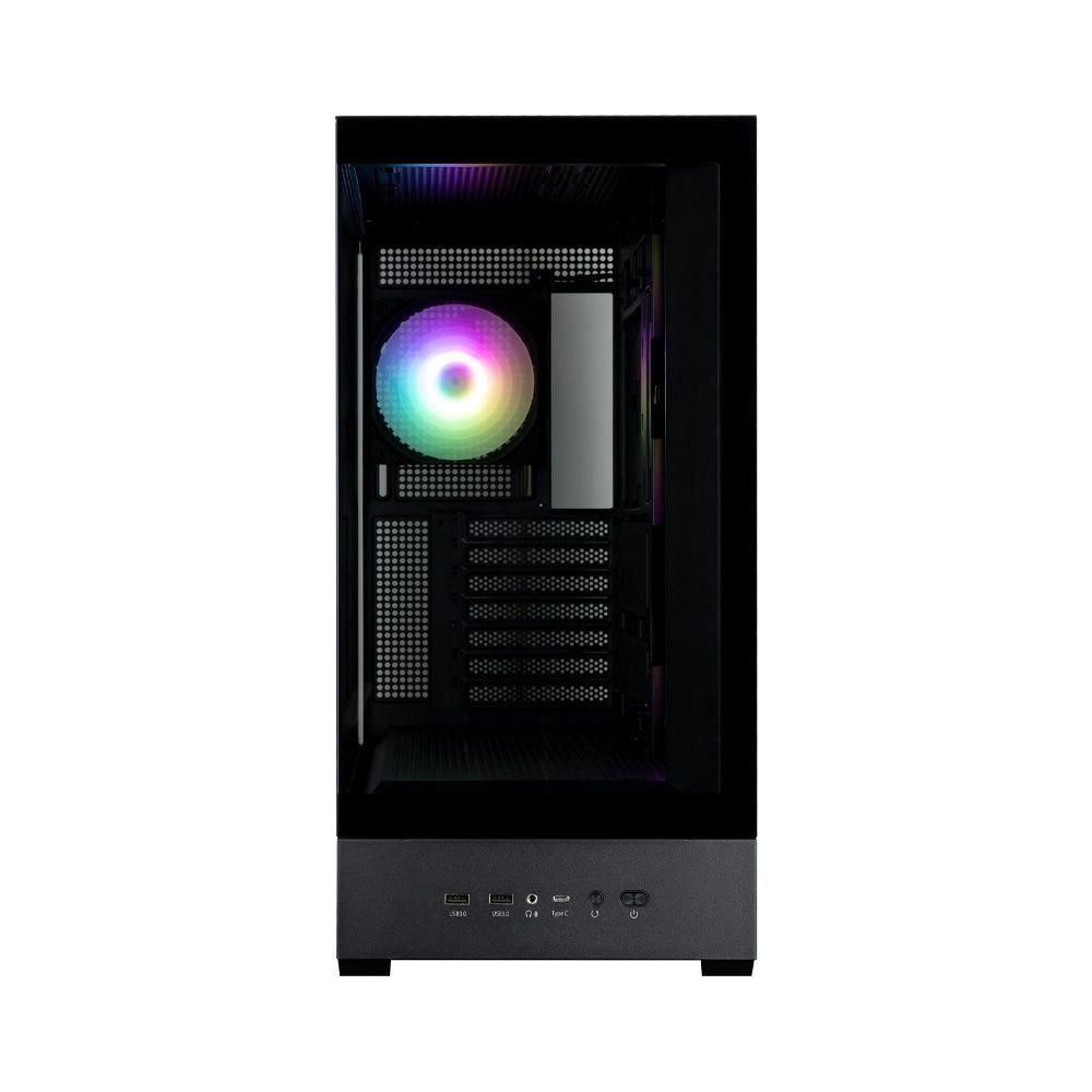 Zalman P40 DS RGB Tempered Glass Black