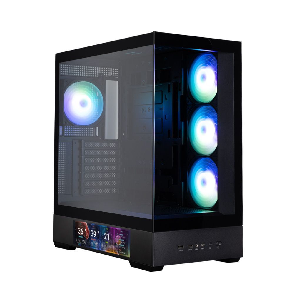 Zalman P40 DS RGB Tempered Glass Black