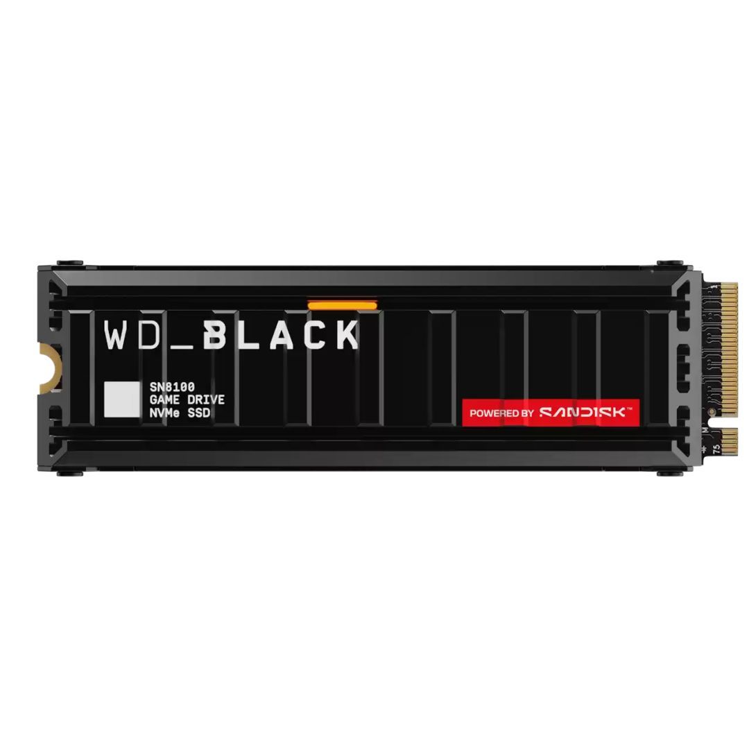 Western Digital 1TB M.2 2280 NVMe SN8100 with Heatsink Black