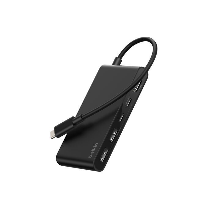 Belkin Connect 5-Port USB-C Hub with Dual USB-C Ports Black