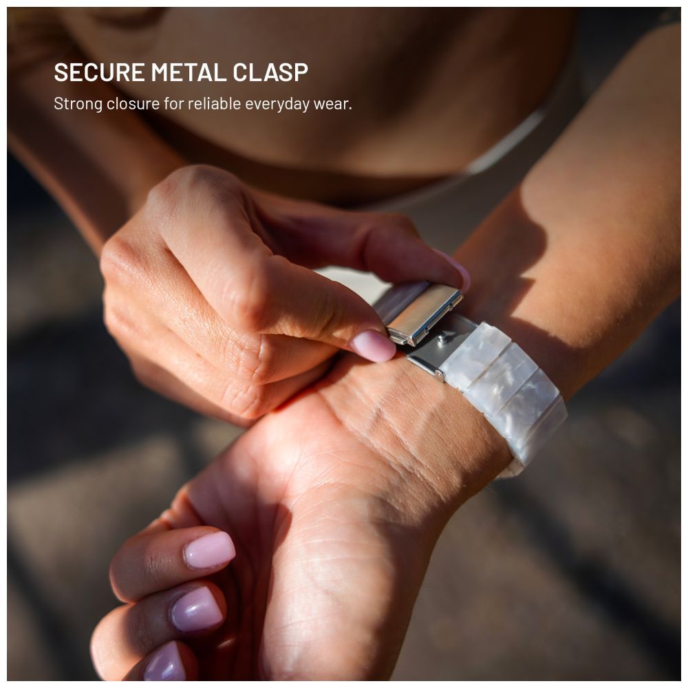 FIXED szilikon óraszíj Apple Watch 38/40/41mm készülékhez, fehér