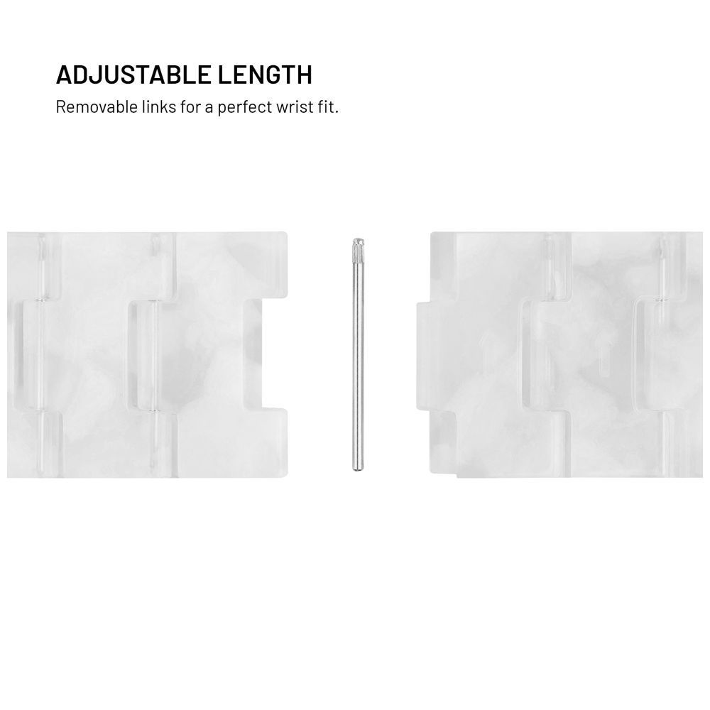 FIXED szilikon óraszíj Apple Watch 38/40/41mm készülékhez, fehér