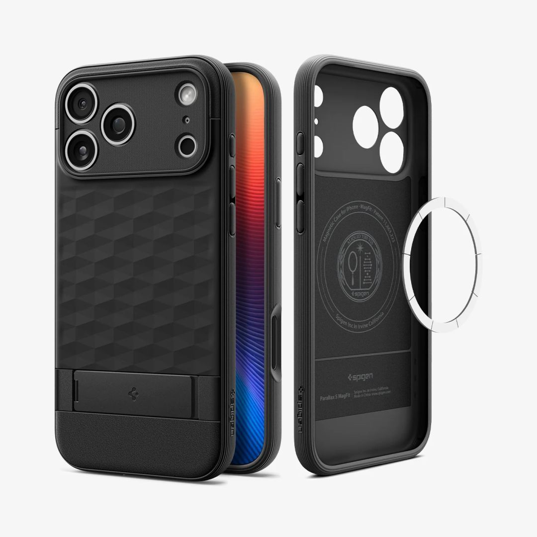 Spigen Parallax S MagSafe case for iPhone 17 Pro Max Matte Black